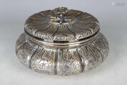 An early 20th century Italian .800 silver circular box and c...