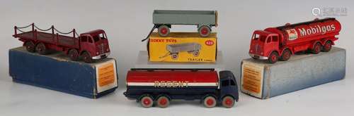 A Dinky Supertoys No. 504 Foden tanker 'Mobilgas', a No. 505...