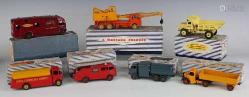 Seven Dinky Toys and Supertoys commercial vehicles, comprisi...