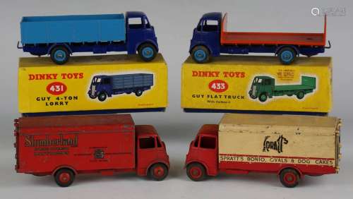 A Dinky Toys No. 431 Guy 4-ton lorry, duo blue, and a No. 43...