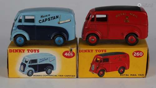 A Dinky Toys No. 465 Morris commercial van 'Capstan' and a N...