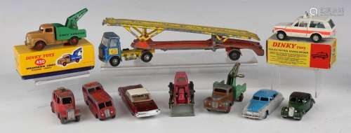 A collection of Dinky Toys vehicles and accessories, includi...