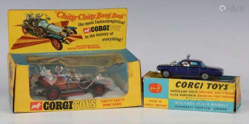 A Corgi Toys No. 266 Chitty Chitty Bang Bang, within a windo...