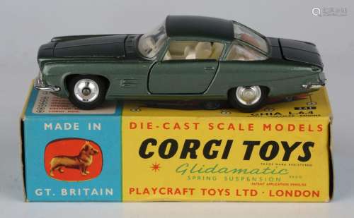 A rare Corgi Toys No. 241 Ghia L.6.4, green, boxed.