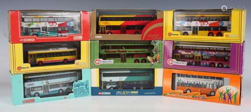 Twenty-seven Corgi Classics collectors' buses and double-dec...