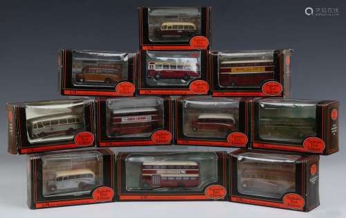 A collection of Exclusive First Edition buses, coaches and c...