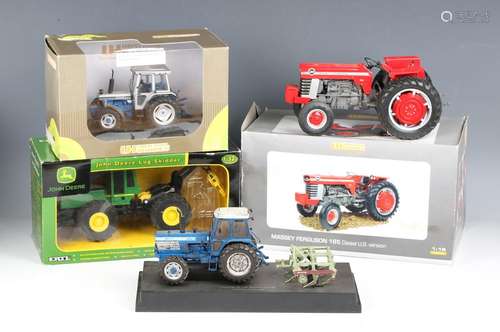 Six Universal Hobbies 1/16 scale model tractors, comprising ...