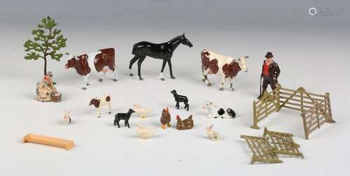 A small collection of Britains farm series lead figures and ...