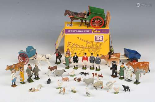 A collection of Britains lead farm series figures and access...