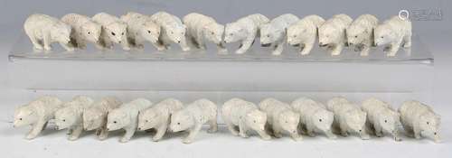 Fifty-five Crescent Toys lead figures of walking polar bear ...