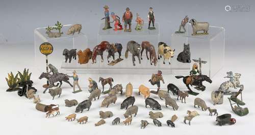 A collection of Britains and other lead figures and accessor...