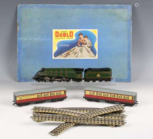 A Hornby Dublo three-rail EDP11 Silver King BR passenger tra...