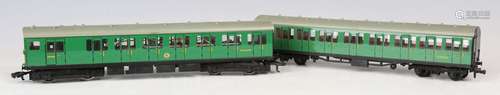 A Hornby Dublo two-rail No. 2250 motor coach brake 3rd, toge...