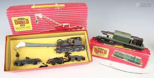 A small collection of Hornby Dublo two-rail items, including...