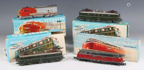 Four Märklin gauge HO locomotives, comprising two No. 3050 S...