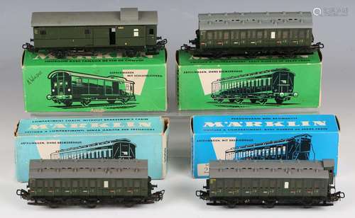 Twenty-seven Märklin gauge HO coaches in various liveries, f...