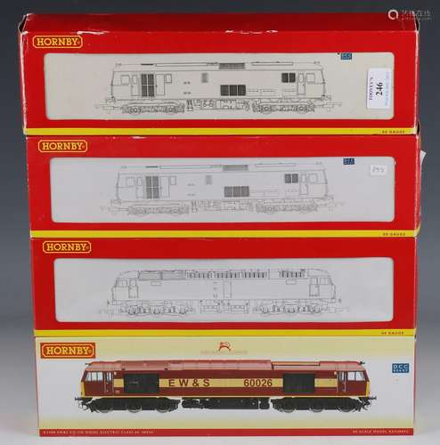 Three Hornby gauge OO DCC Ready diesel electric locomotives,...