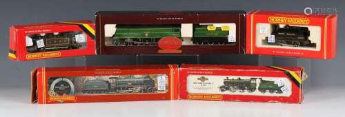 Three Hornby gauge OO locomotives and tenders, comprising To...