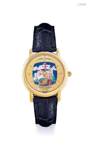 雅典 精美，限量版黄金自动腕表，备珐琅表面，「San Marco」，型号 131...