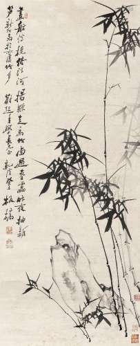 郑燮（传） (1693-1766) 竹石图