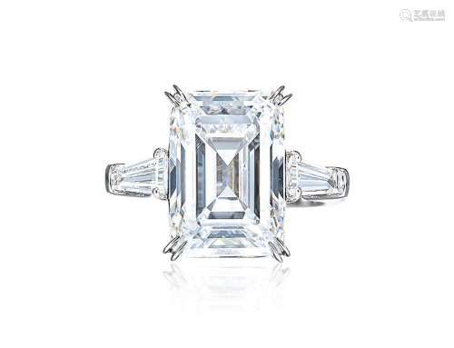 海瑞温斯顿设计 8.05 克拉 D 色钻石戒指，净度内部无瑕