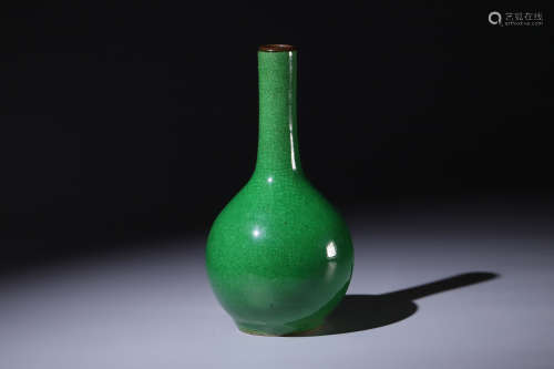綠哥釉長頸瓶
