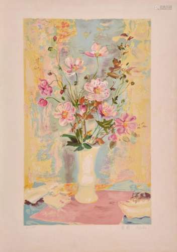 LE PHO (1907-2001).<br />
Fleurs.<br />
L