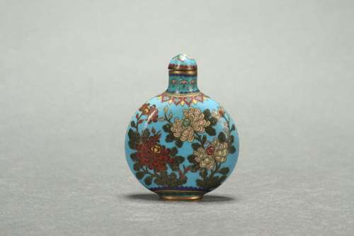Chinese Cloisonne Snuff Bottle, Qing Dynasty