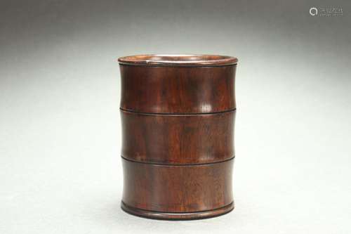 Chinese Huanghuali Wood Brush Holder