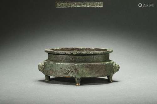Chinese Censer with Four Legged Design and Handles