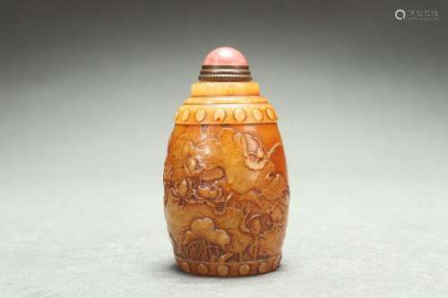 Chinese Shoushan Stone Snuff Bottle