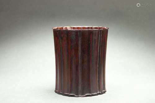 Chinese Red Sandalwood Brush Holder