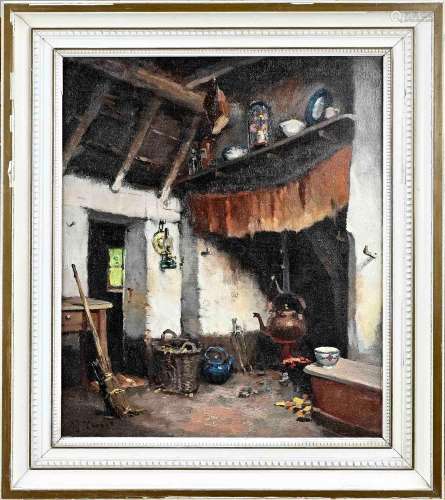 AJ Zwart, Farmer interior with fireplace