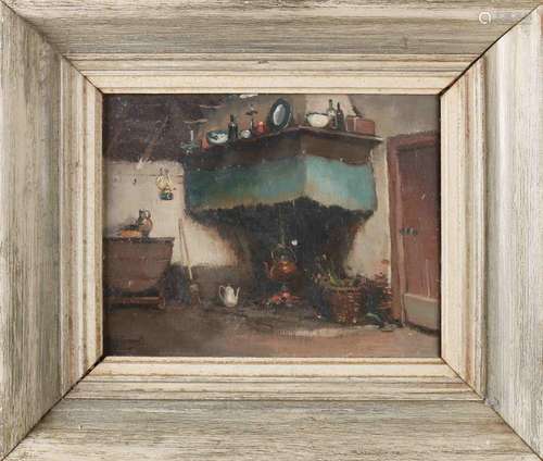 AJ Zwart, Farmer interior with fireplace