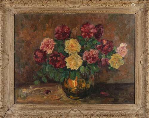 J. Doeser, Vase with roses