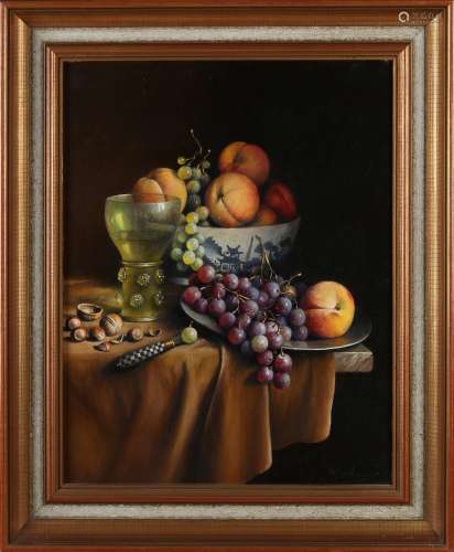 Anton Verhoeven, Still life with fruit and Roemer
