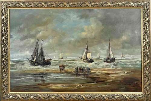 JW Bodamer, Beach view with bomb barges