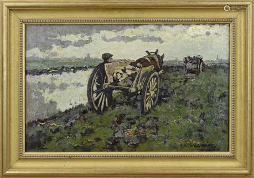 Chris Wesseling, Horse carts with farmer along river