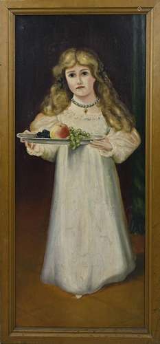 Unsigned, Girl with fruit bowl