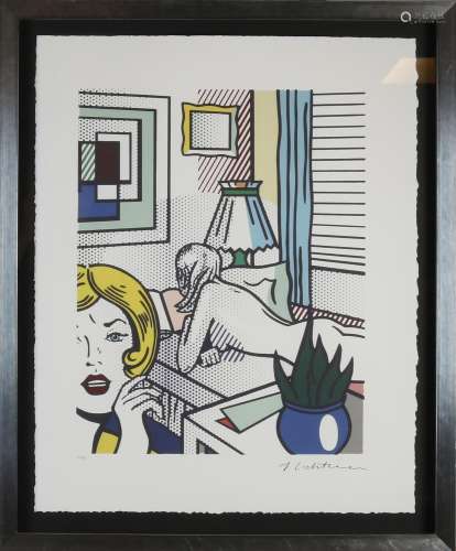 Roy Lichtenstein, Woman in interior