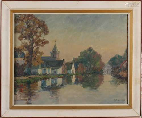 A. Potgieter, Dutch village on a river