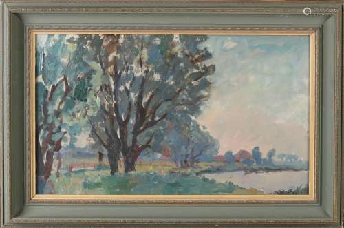 A. Potgieter, Impressionist river view