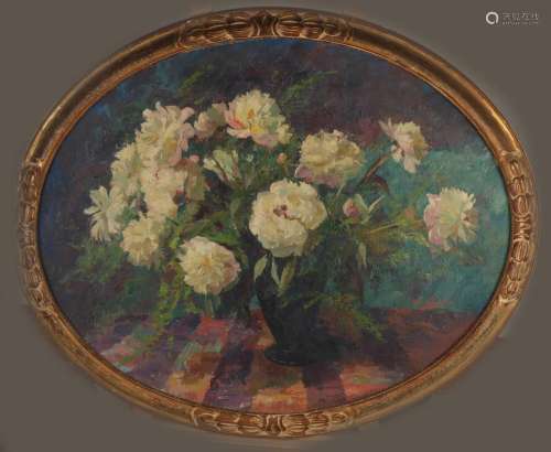Eugene van Mierlo, Vase with white roses