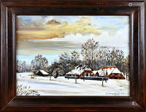 FB Groothuis, Twente farm in winter