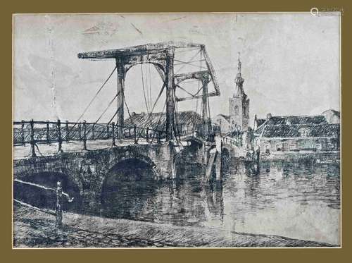 JH Mastenbroek, Village view with drawbridge