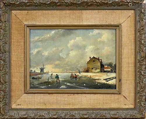 After Charles Leickert, Dutch winter view