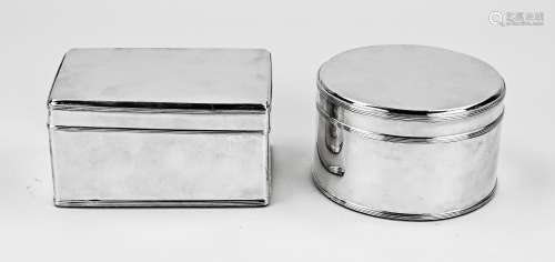 Pair of silver cookie jars
