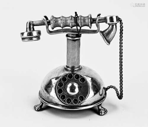 Silver telephone miniature