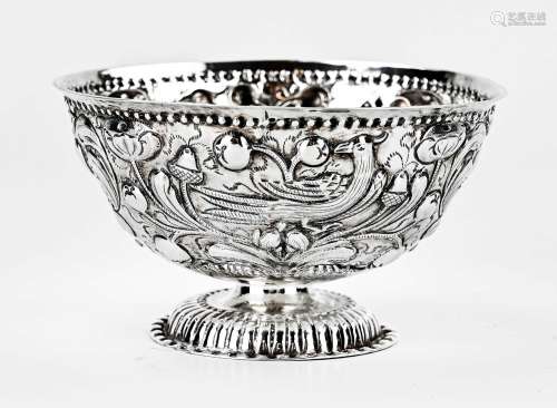 Antique silver cream bowl