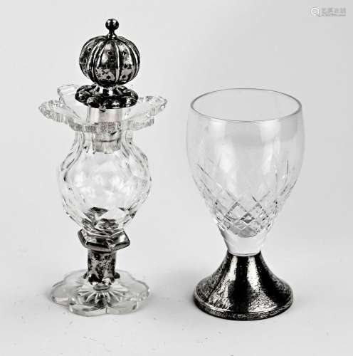 Spreader & glass with silver